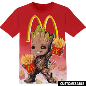 Customized McDonalds Marvel Groot Shirt