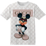 Customized Disney Mickey Wearing Glass Shirt