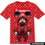 Customized Gift For Cartoon Lover Mickey Mouse Disney Red SP Shirt