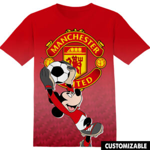 Customized Football Manchester United Disney Mickey Shirt