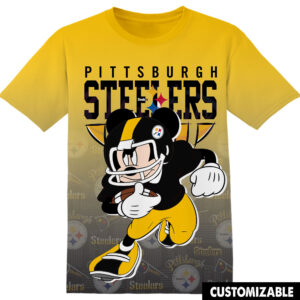 Customized NFL Pittsburgh Steelers Mickey Football Player Shirt