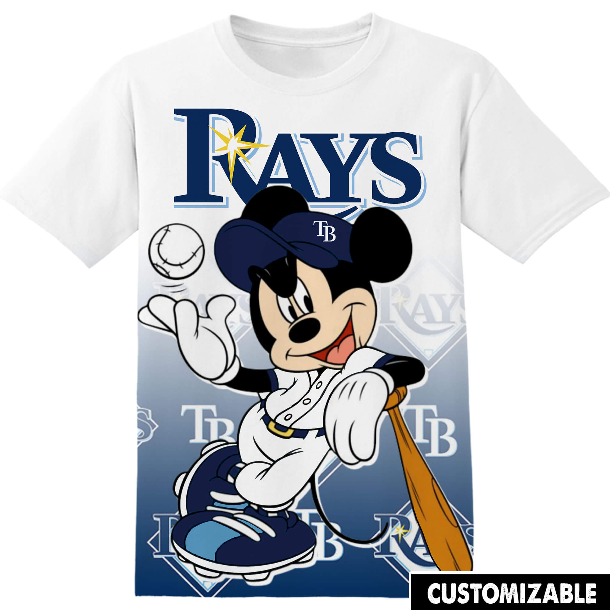 Customized MLB Tampa Bay Rays Disney Mickey Shirt