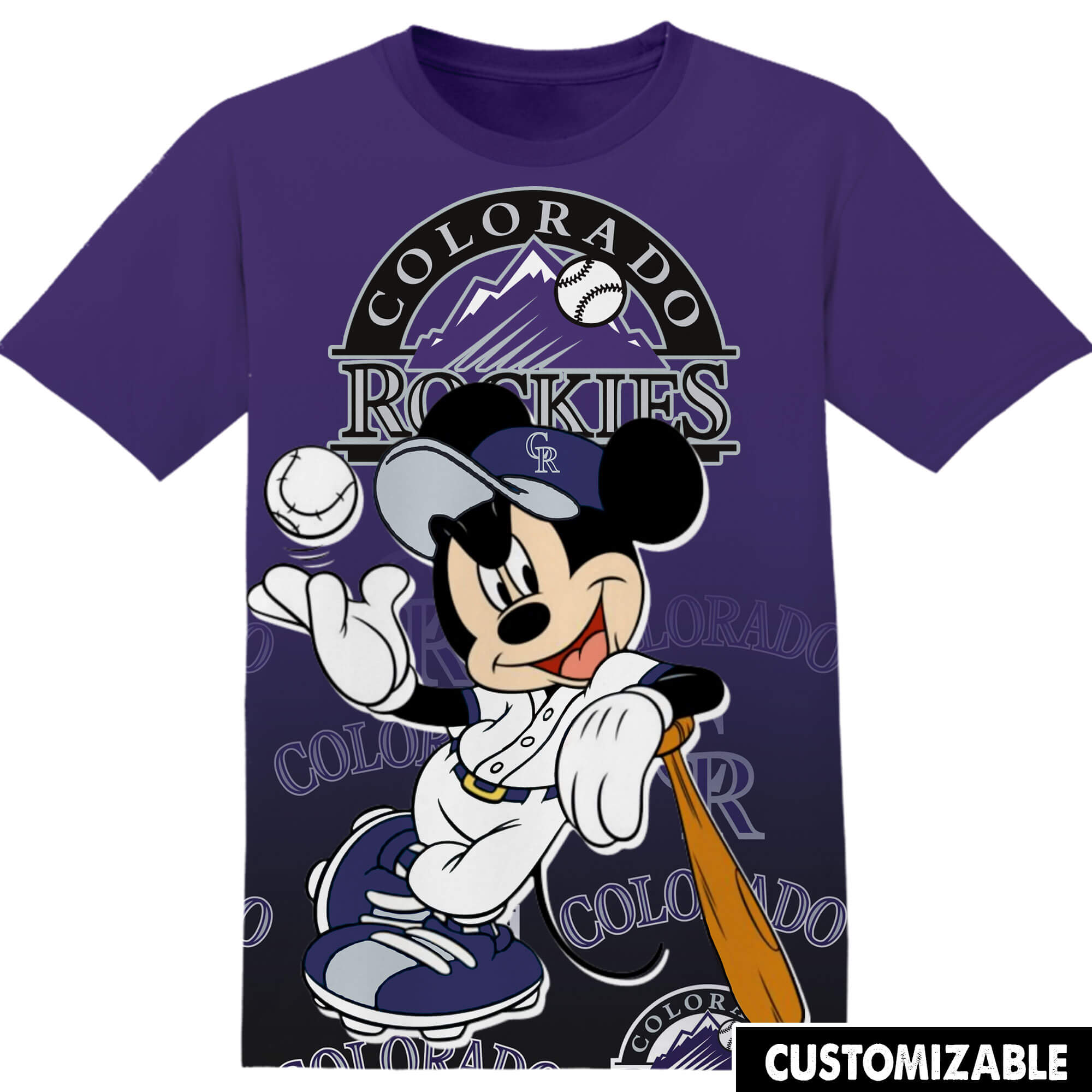 Customized MLB Colorado Rockies Disney Mickey Shirt