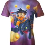 The Aeronauts Anime Songoku Toothless 3D T-Shirt, How To Train Your Dragon Characters for Fan