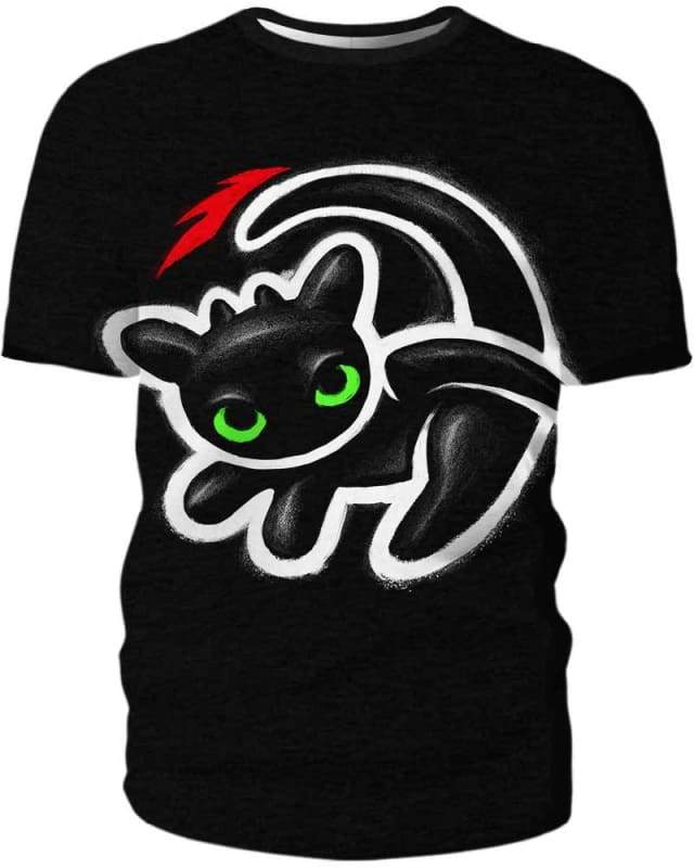 Toothless The Lion King 3D T-Shirt, How To Train Your Dragon Characters for Fan