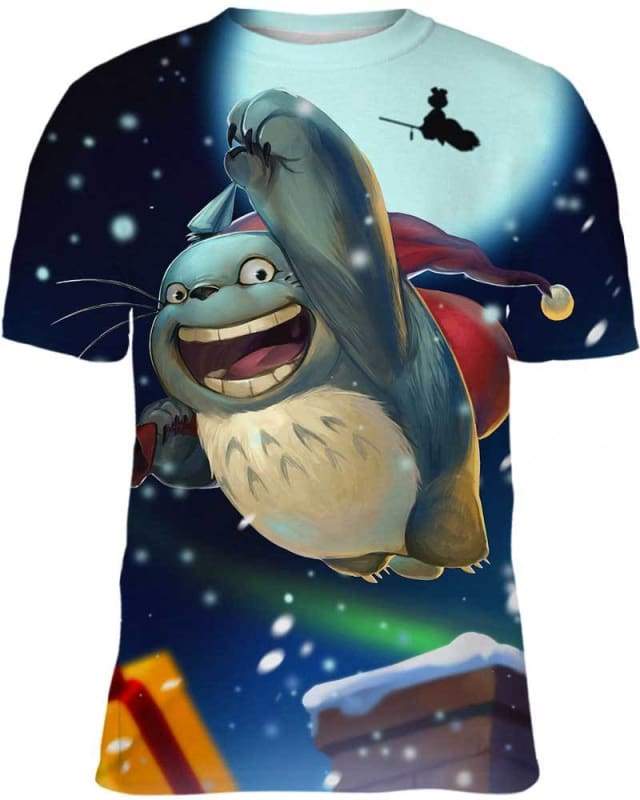 Totoro Santa 3D T-Shirt, My Neighbor Totoro Shirt