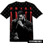 Customized Drake T-Shirt Rare Hip Hop Graphic Print, HipHop Fashion Design Fan Tees Shirt