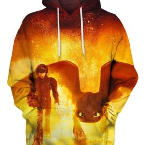 Walk Through Fire 3D Hoodie, How To Train Your Dragon Characters for Fan