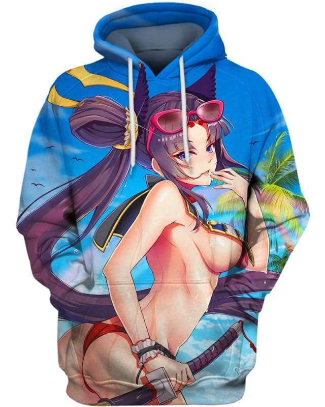 Young Girl 3D Hoodie, Hot Anime Character for Lovers