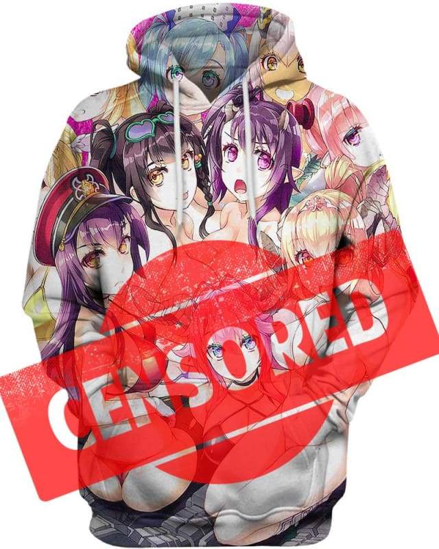 Young Girls Sexy Anime 3D Hoodie, Hot Anime Character for Lovers