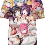 Young Girls Sexy Anime 3D T-Shirt, Hot Anime Character for Lovers