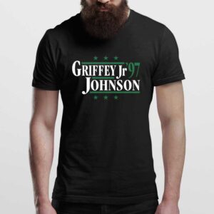 Griffey Jr & Johnson 97 Man T Shirt Black Front