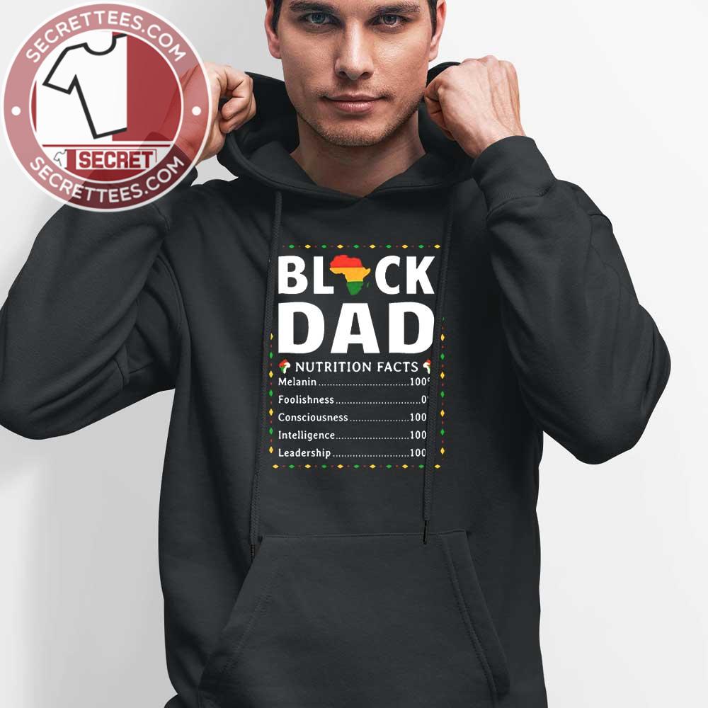 Black Father Nutritional Facts Shirt