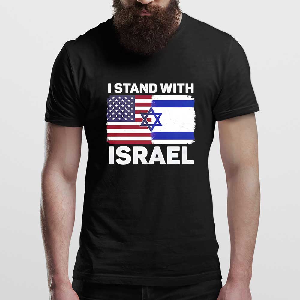 I Stand With Israel Man T Shirt Black