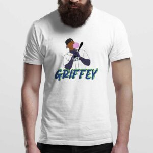Ken Griffey Jr Seattle Mariners Man T Shirt White Front