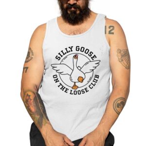 Silly Goose On the Loose Club Tank Top White Front