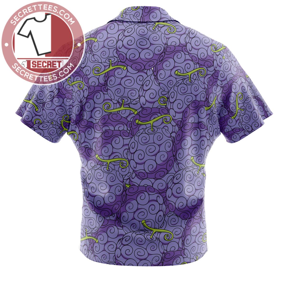 Gomu Gomu No Mi Luffy Devil Fruit Hawaiian Shirt, One Piece Button Up T-Shirts
