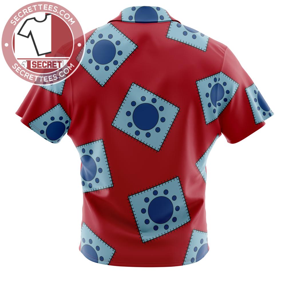 Red Luffy's Wano Hawaiian Shirt, Pattern One Piece Button Up Shirts
