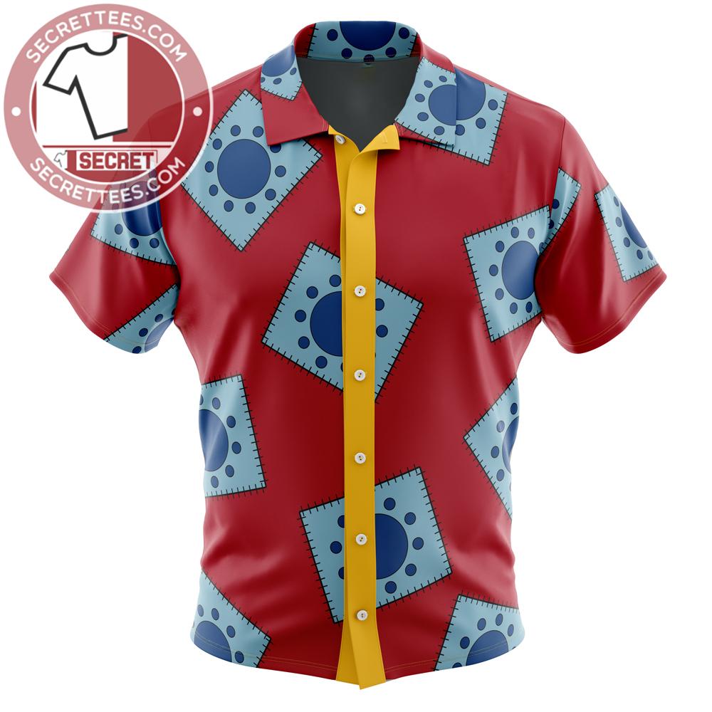 Red Luffy's Wano Hawaiian Shirt, Pattern One Piece Button Up Shirts