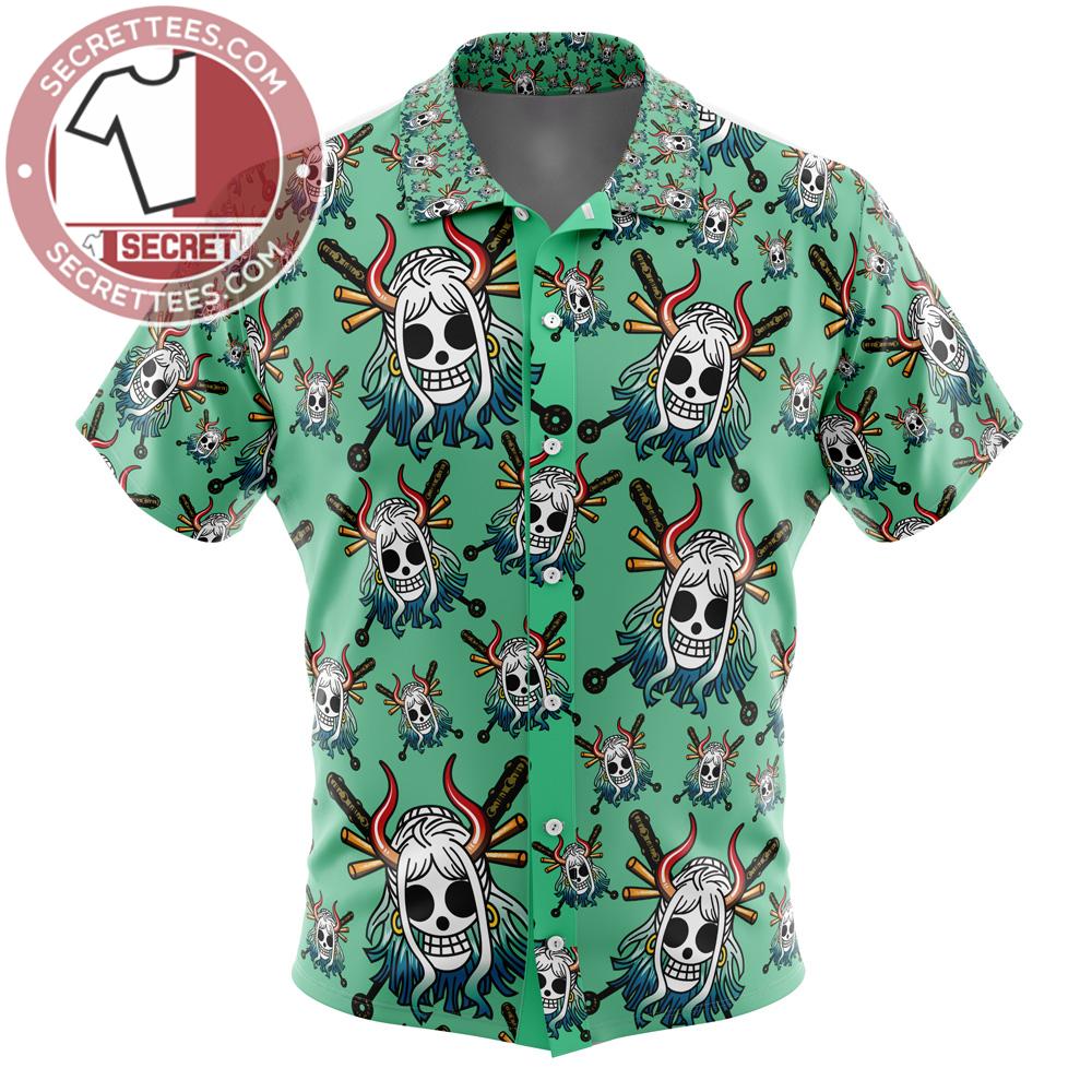 Yamato Jolly Roger One Piece Button Up Hawaiian Shirt